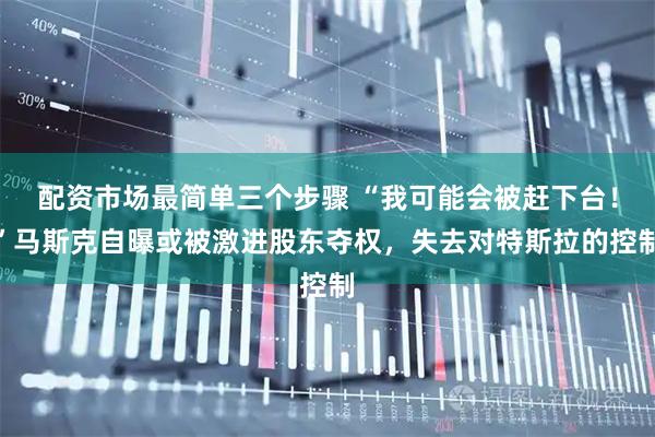 配资市场最简单三个步骤 “我可能会被赶下台！”马斯克自曝或被激进股东夺权，失去对特斯拉的控制